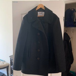 Like New - Schott NYC Black Pea Coat Size 42